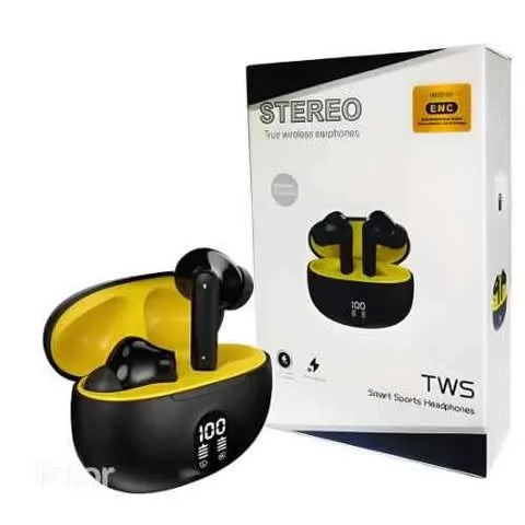 Stereo TWS Wireless Earbuds - ENC Noise Reduction, Digital Display, Dual-Tone Design (Unisex)
