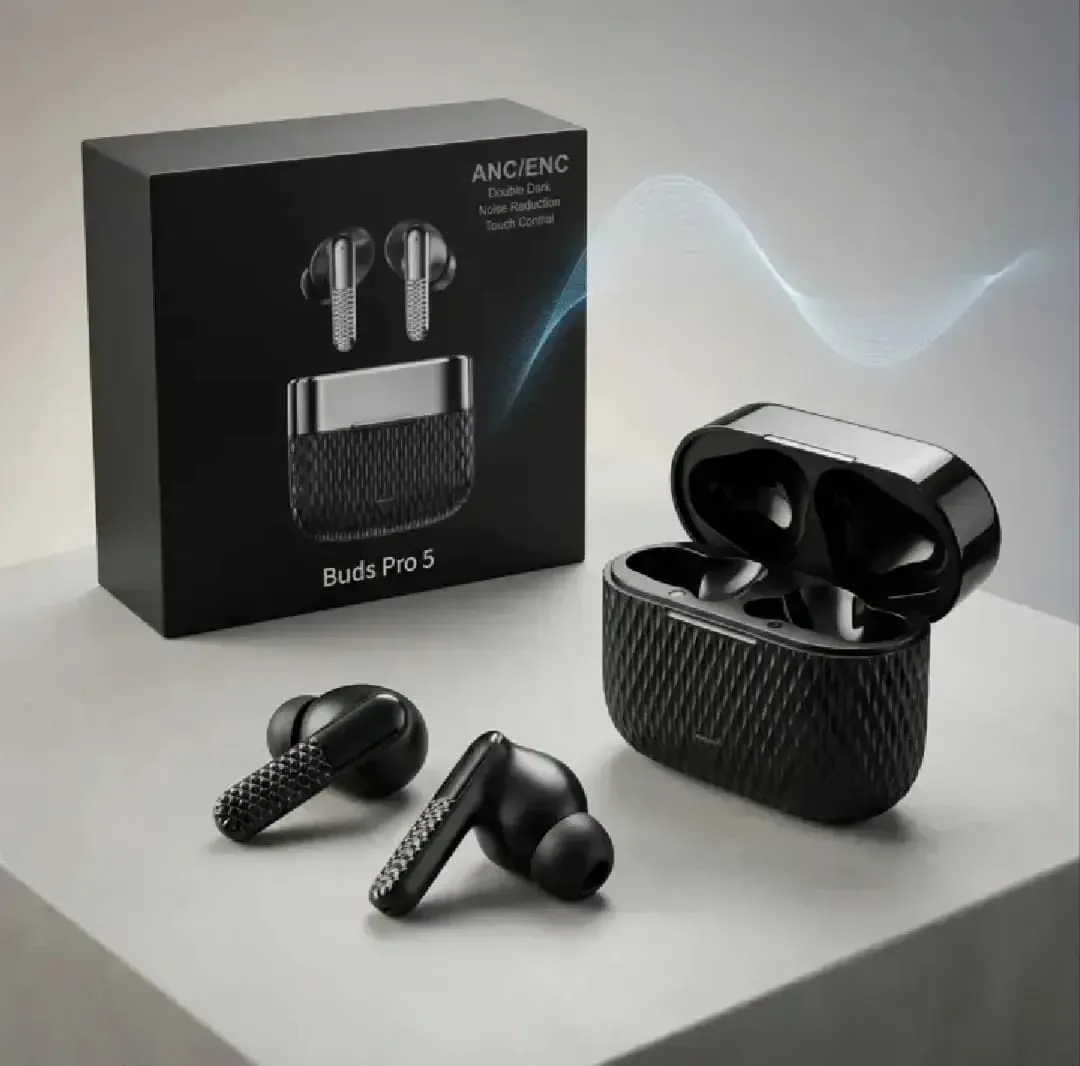 Buds Pro 5 Wireless Bluetooth Earbuds โ HD Sound, Touch Control & Noise Reduction